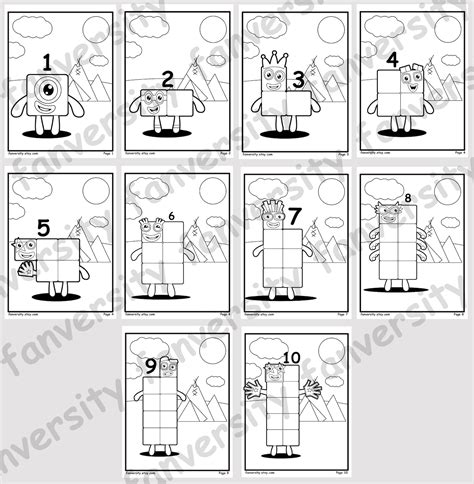 Numberblocks 10 Printable Coloring Page Coloring Shee - vrogue.co