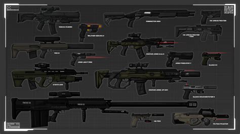 ArtStation - Shadowrun weapons 01