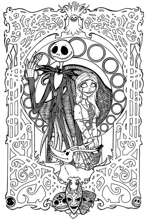 Nightmare Before Christmas Coloring Pages | Halloween coloring pages, Christmas coloring pages ...