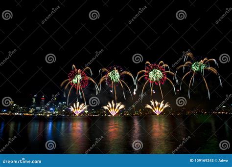 Australia Day 2018 Fireworks Stock Image - Image of light, colorful ...