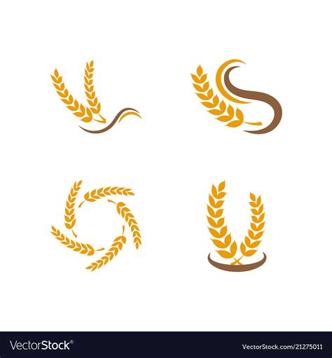 Grain logo design template Royalty Free Vector Image