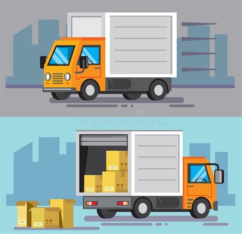 Vector delivery truck stock vector. Illustration of delivery - 72944932