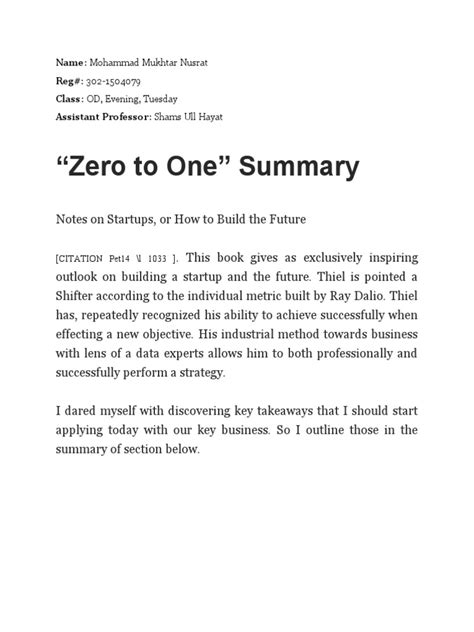 Zero To One | PDF