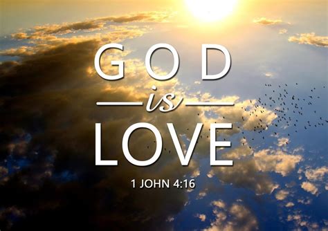 1 John 4:16 God is Love Canvas Wall Art Print