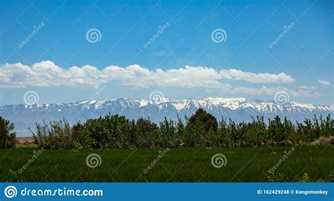 Snow Capped High Atlas Mountains Stock Photo - Image of landscape, high ...