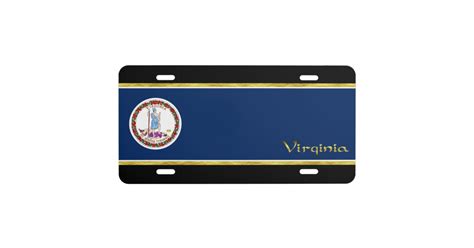 Virginia flag license plate | Zazzle