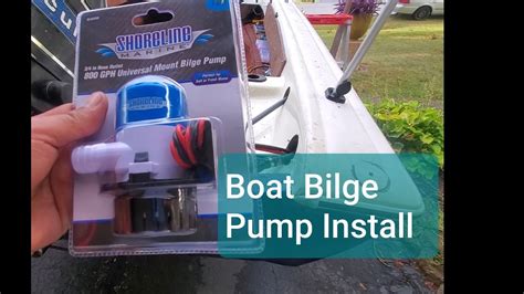 Boat Bilge Pump Install - YouTube