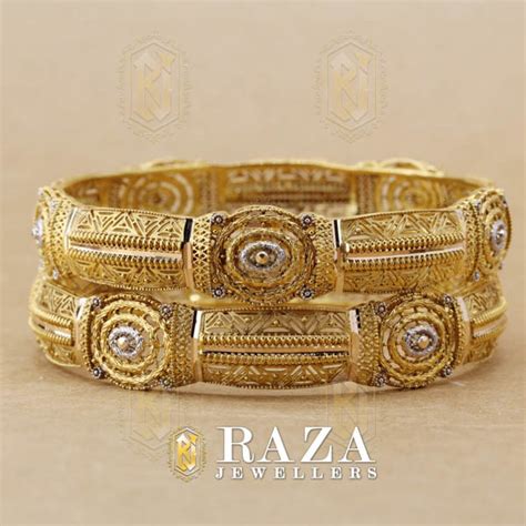 ANTIQUE GOLD BANGLES - Raza Jewellers