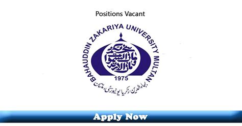 Jobs in Bahauddin Zakariya University Multan 2019 Apply Now - Latest Jobs In Pakistan