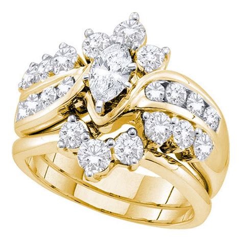 14kt Yellow Gold Womens Marquise Diamond Bridal Wedding Engagement Ring ...