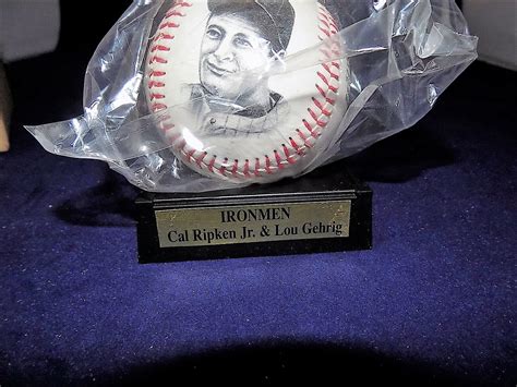 CAL RIPKEN JR./LOU GEHRIG COMMEMORATIVE BASEBALL w/ display stand, CoA 1997 Avon | eBay