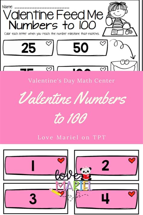 Valentine's Day Counting to 100 Hands-On Math Center! Great for Valentine's Day activities in ...