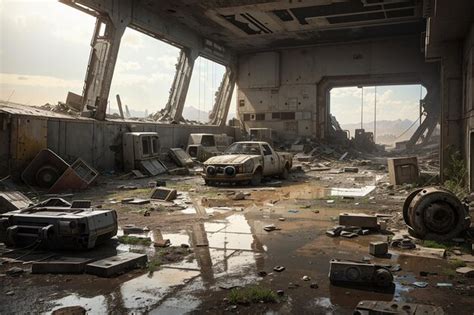 Premium AI Image | Navigating a PostApocalyptic Wasteland Remnants of ...