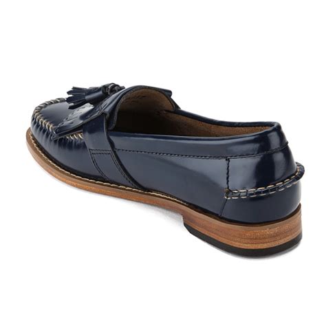 Bass Weejuns Women's Elspeth Kiltie Leather Loafers - Navy | FREE UK ...