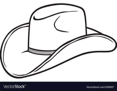 Cowboy hat vector image on VectorStock | Portafogli di design, Tatuaggi ...