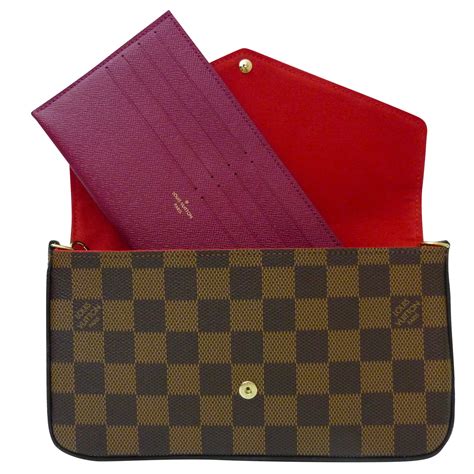 Louis Vuitton Clutch bags Dark brown Leather Cloth ref.52726 - Joli Closet