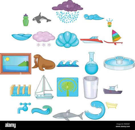 Dip icons set, cartoon style Stock Vector Image & Art - Alamy