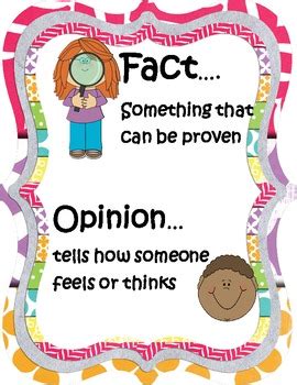 Fact and Opinion Anchor Chart by Rebecca Wrenn | TPT