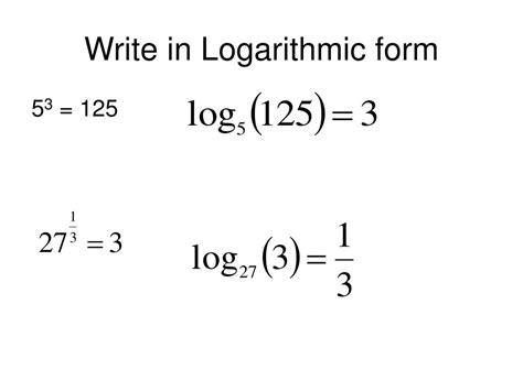 PPT - 10.2 Logarithms and Logarithmic functions PowerPoint Presentation - ID:5761925