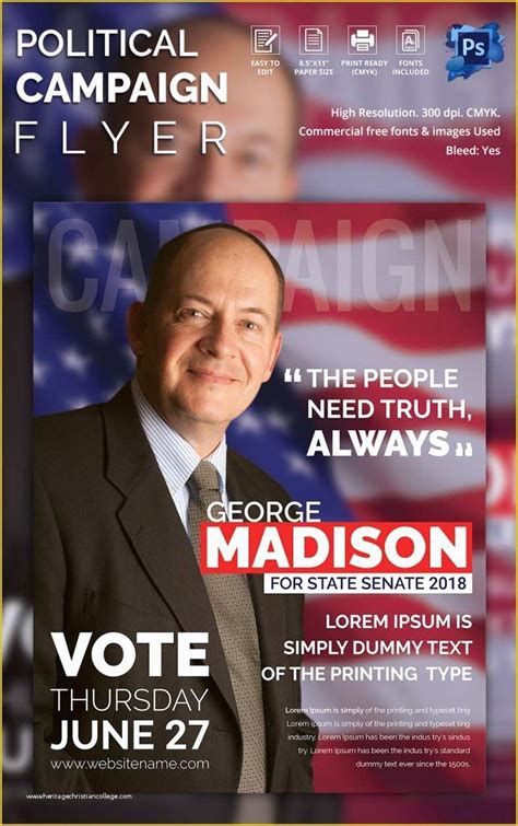 Free Political Campaign Flyer Templates Of Campaign with these Elegant Free Political Campaign ...