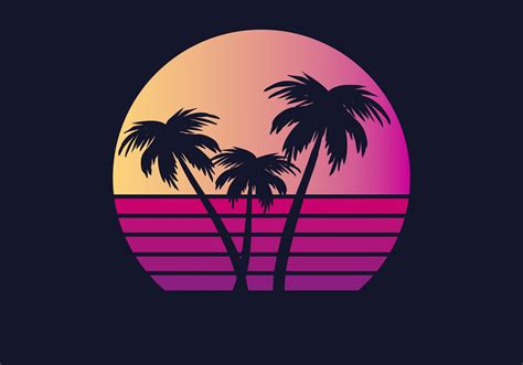 Palm Tree Sunset Logo Free Stock Photo - Public Domain Pictures