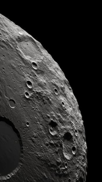 Premium AI Image | a close up of the moon with the craters on it