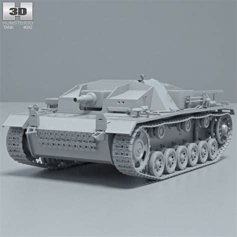 StuG III 3D model - Military on Hum3D