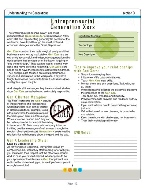 Generations Workbook