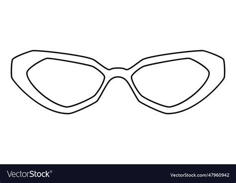 Futuristic frame glasses fashion accessory Vector Image