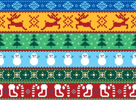 Ugly Sweater Christmas Seamless Background 13064213 Vector Art at Vecteezy