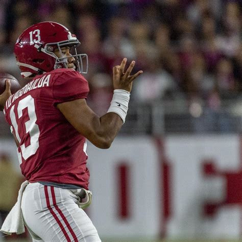 Alabama's Tua Tagovailoa Expected to Miss 1-2 Weeks After Suffering ...