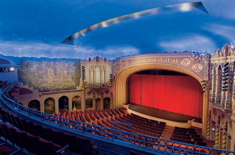 Blue sky ceiling.Part of the exquisite interior of the restored Orpheum Theater (Phoenix ...