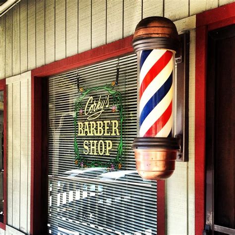 Barber shop in Cambria | Barber shop, Barber pole, Signage