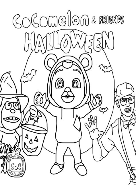 Cocomelon Halloween Coloring Pages - Free Printable Coloring Pages