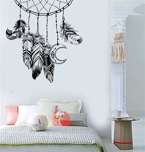 Vinyl Wall Decal Dreamcatcher Feathers Bedroom Design Nursery Stickers Unique Gift (811ig ...