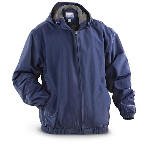 Reebok® Hooded Nylon Jacket - 197143, Uninsulated Jackets & Coats at ...