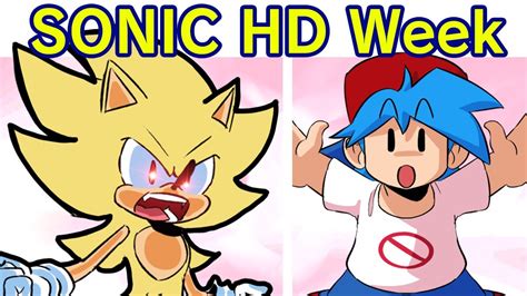 Friday Night Funkin' VS SONIC HD FULL WEEK + Cutscenes (FNF HD Mod) (Super Sonic/Super BF) - YouTube