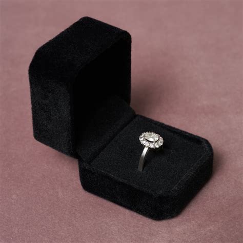 50% off on Black Velvet Engagement Ring Box | OneDayOnly