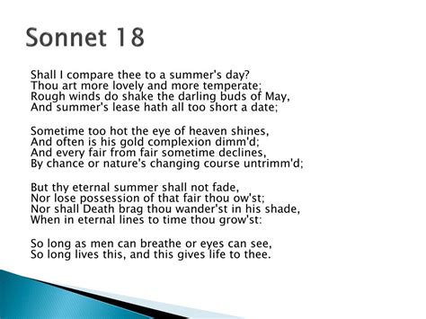 PPT - Shakespearean Sonnets PowerPoint Presentation, free download - ID:2226619