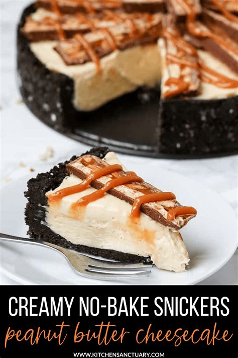 No Bake Snickers Cheesecake - Nicky's Kitchen Sanctuary