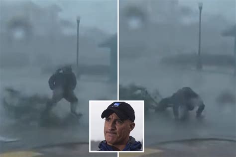 The Weather Channel viewers shocked as Jim Cantore is struck by tree ...