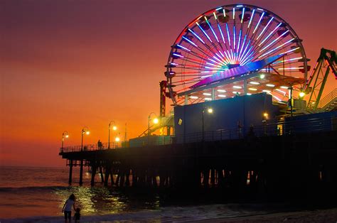 Sunset at Santa Monica Pier - Sky to Sea Dronography and Art