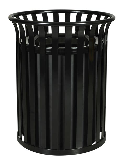 37 Gal. SC-2633 Metal Outdoor Streetscape Trash Can