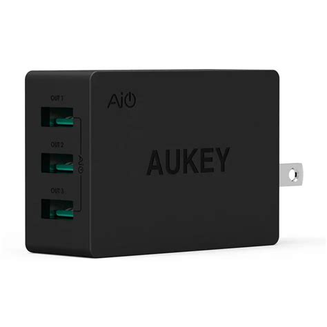 Aukey Multi Ports USB Charging Station Wall Charger 24W 3 USB Ports ...