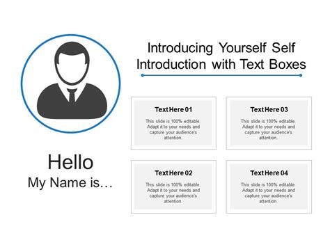 Introducing Yourself Self Introduction With Text Boxes | Templates ...