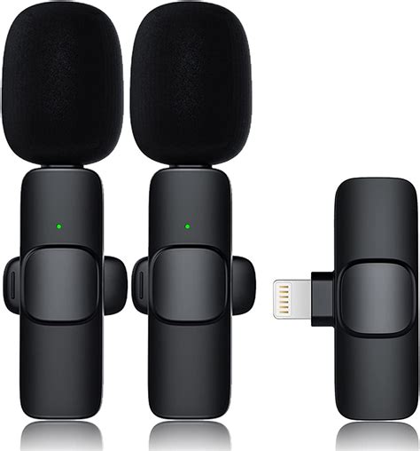 Wireless Lavalier Lapel Mic for iPhone, iPad - Compact Omnidirectional Condenser Mic for Video ...