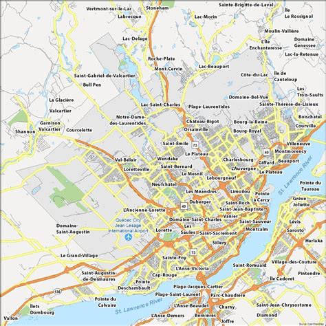 Quebec City Map, Canada - GIS Geography