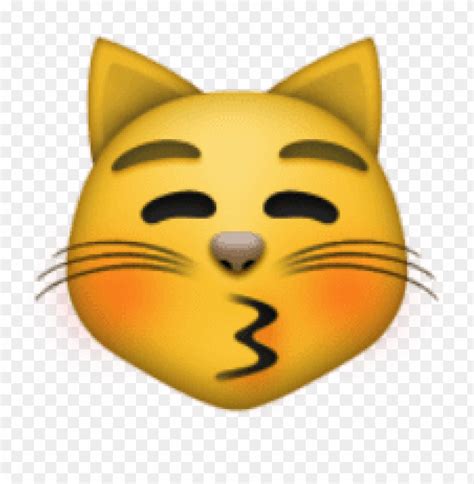 Free download | HD PNG ios emoji kissing cat face with closed eyes ...