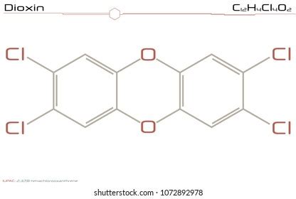 Large Detailed Infographic Molecule Dioxin Stock Vector (Royalty Free ...