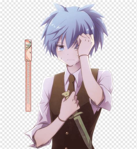 Nagisa Shiota Anime Assassination Classroom Art, Anime, roxo, cabelo preto, violeta png | PNGWing